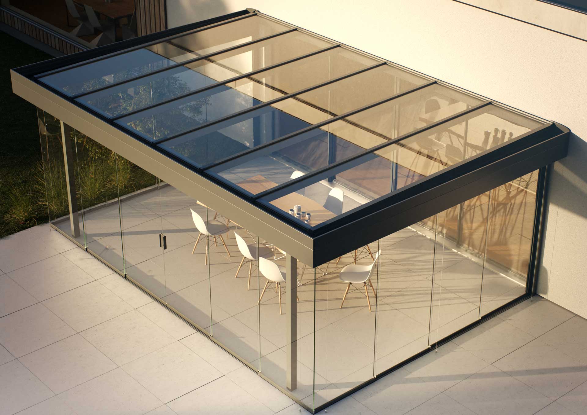 Glas-Sommergarten 1 WIGRO HIGH END Terrassenüberdachung von WIPRO