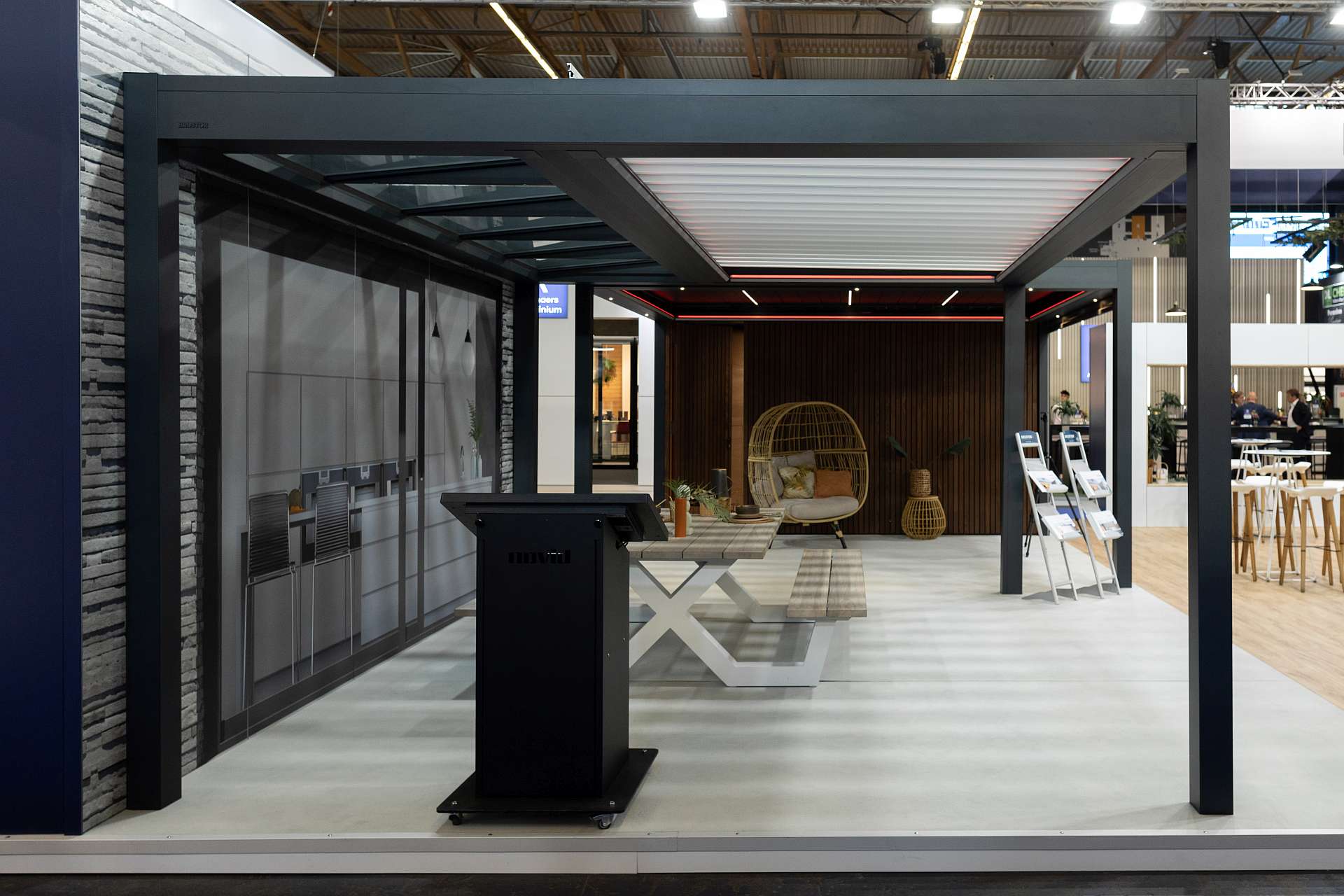 WIGRO Lamellendaecher mit Glasdach 002 Terrassenüberdachungen, Outdoor Living