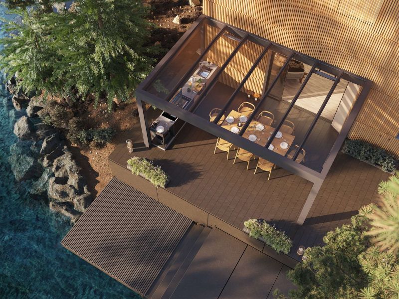 WIGRO Lamellendach B160XL Brustor