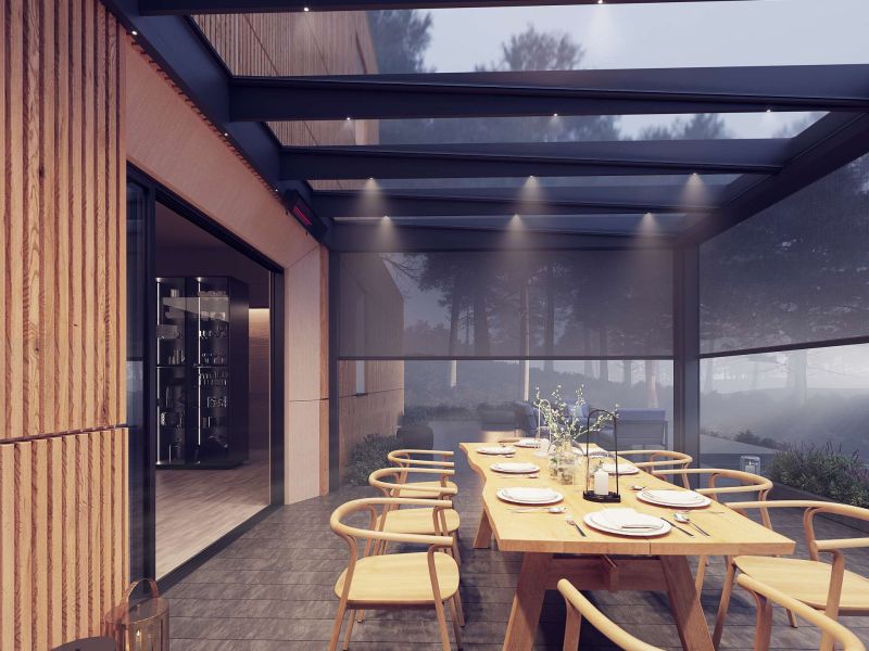 WIGRO Lamellendach B160XL Brustor