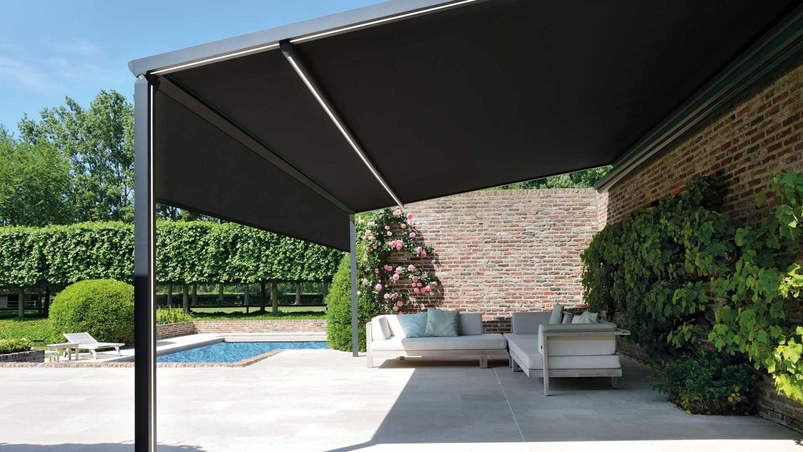 WIGRO Terrassenüberdachung Textil Pregola B128 Brustor